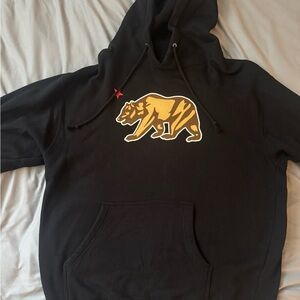 Black Hoodie with Bear Design